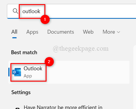 Otevřete Outlook 11zon