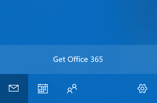 Obtenha janelas de anúncios 10 do Office 365