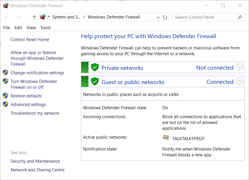 Windows Defender Firewall-applet Io netty channel abstractchannel AnnotatedConnectException: Connection timeed fix fix