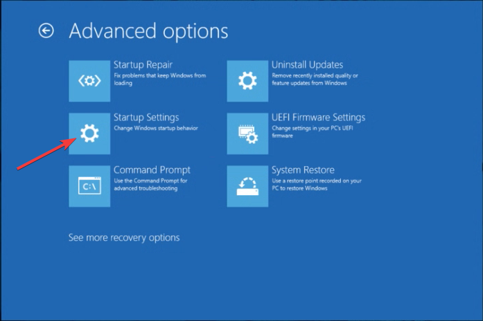 Starteinstellungen beenden den abgesicherten Modus von Windows 10