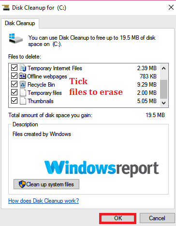 datoteke za čiščenje diska Windows ne more prenesti gonilnikov