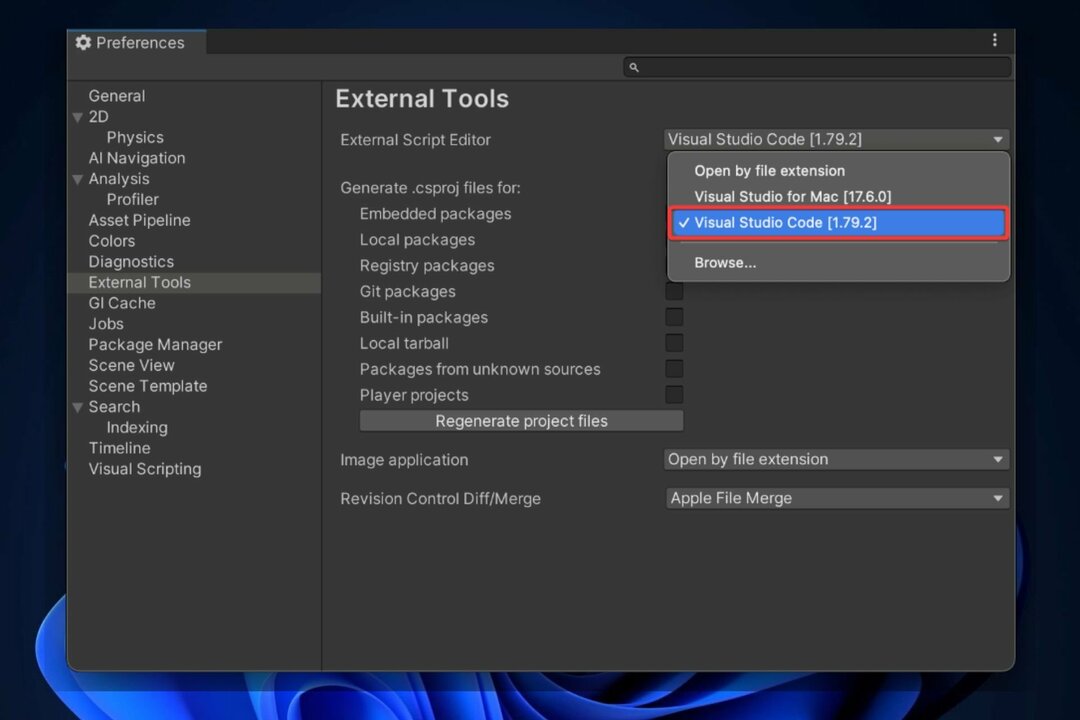 Come usare l'estensione Unity per Visual Studio Code