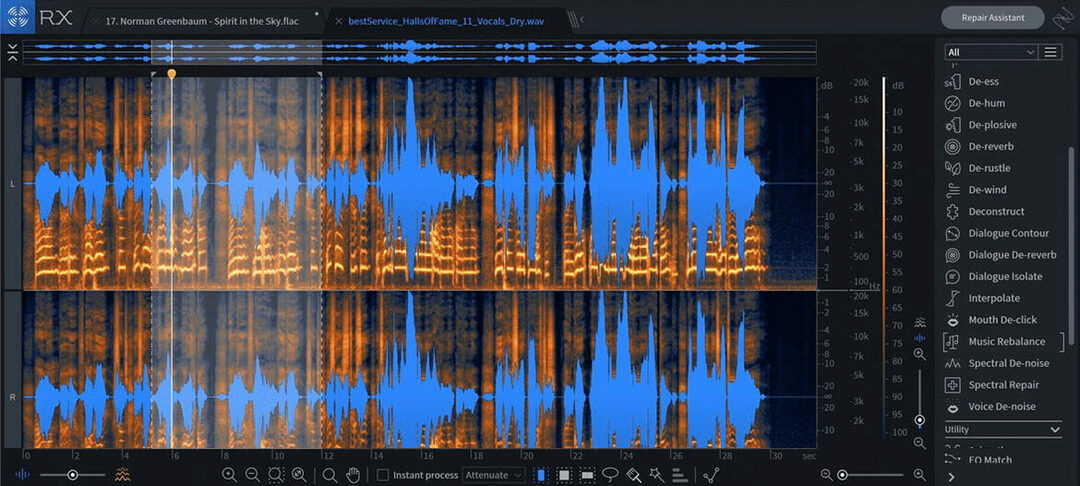 Laboratório de limpeza de áudio 2 do SOUND FORGE