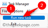 Task-Manager-Datei Neue Task ausführen Min