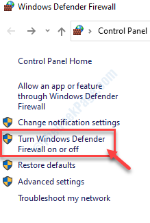 Käännä Windows Defenderin palomuuri