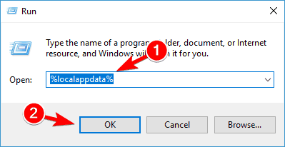 localappdata המריץ את Windows 10 אינו יכול להיכנס לחשבונך