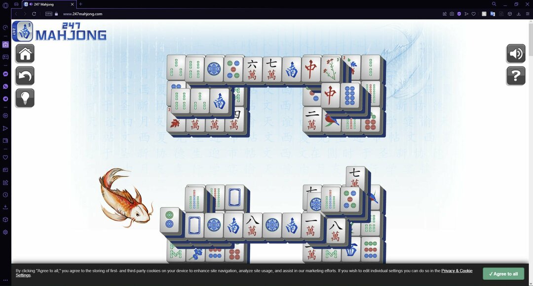 247 Mahjong böngészős játék.