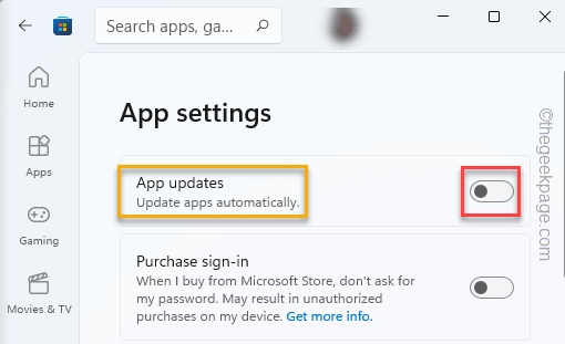 App Updates Store ปิด Min