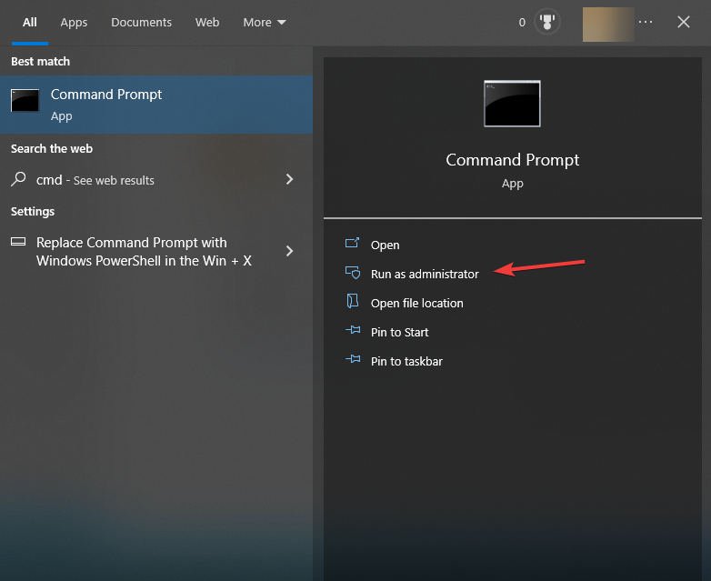 Admin del prompt dei comandi come modificare l'account principale su Windows 10