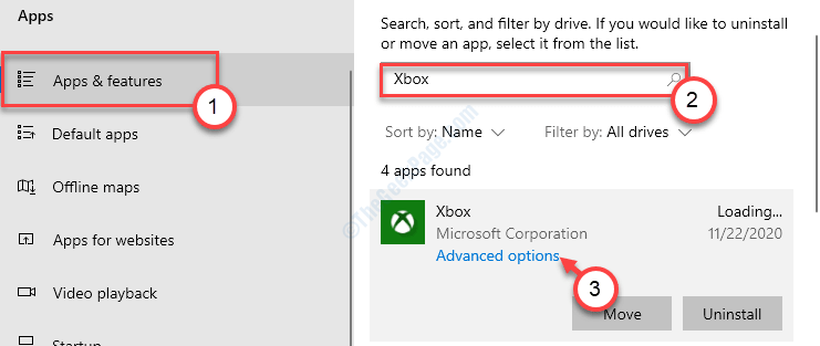 Options avancées Xbox Min