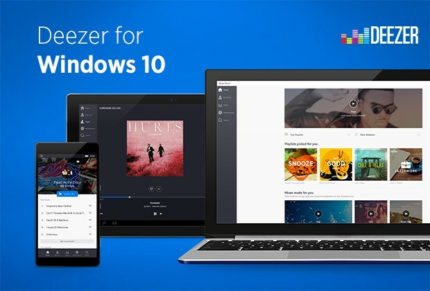 Deezerjeva univerzalna aplikacija za Windows 10, objavljena v trgovini Windows