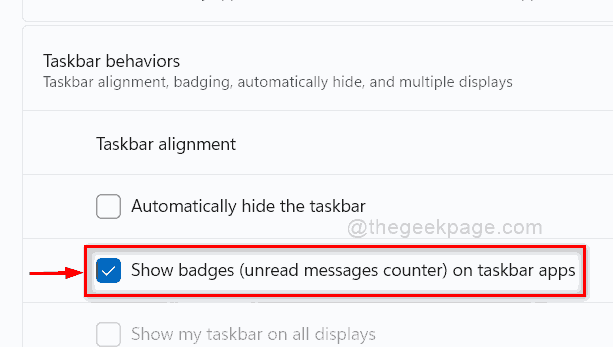 Ota Taskbar Badges 11zon käyttöön