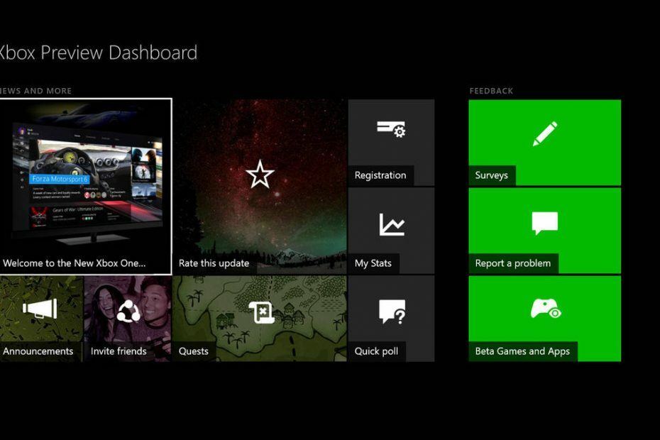 Log-in-Fixes für Xbox Preview-Build-Features