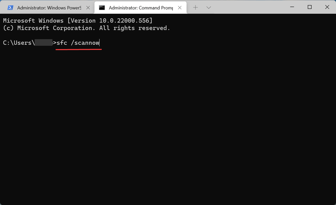 Verificação SFC para corrigir o Windows 11 não respondendo a cliques