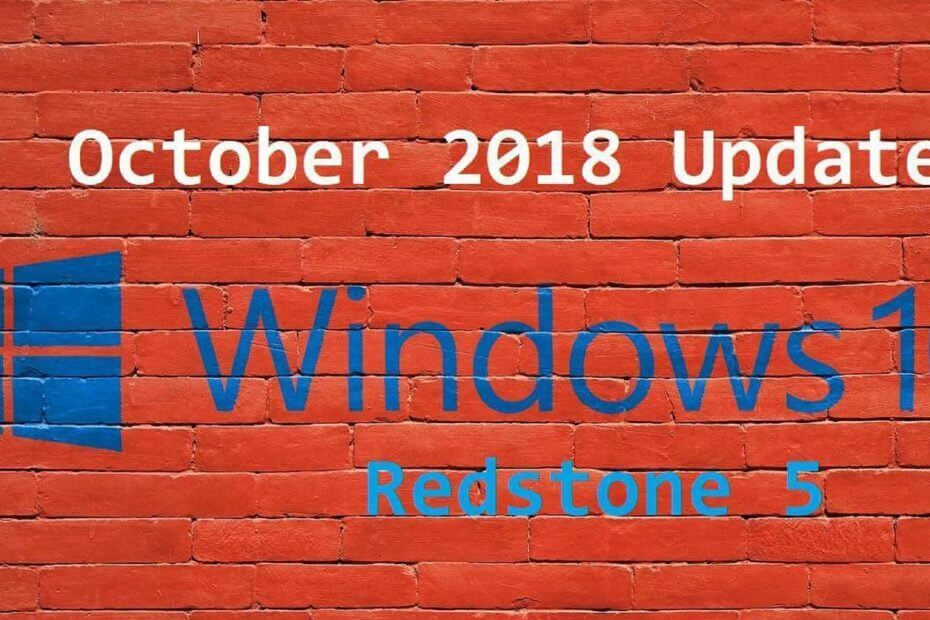 Windows 10 Windowsi 10. oktoobri 2018 värskendus