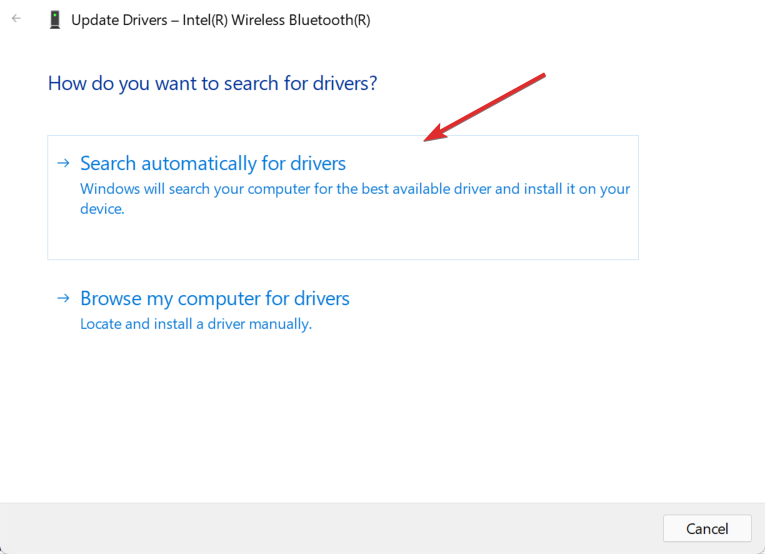 preuzimanje upravljačkog programa za automatski-driver-search windows 11 bluetooth