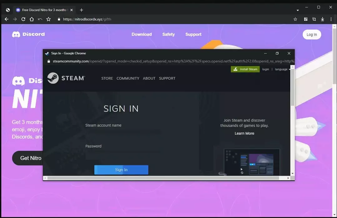 Hackeři cílí na uživatele Steamu tím, že jim nabízejí zdarma Discord Nitro