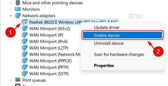 Habilitar el Administrador de dispositivos Wifi Win11 11zon