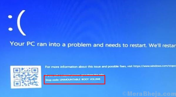 Unmountable Boot Volume beheben Windows 10 Bluescreen-Fehler
