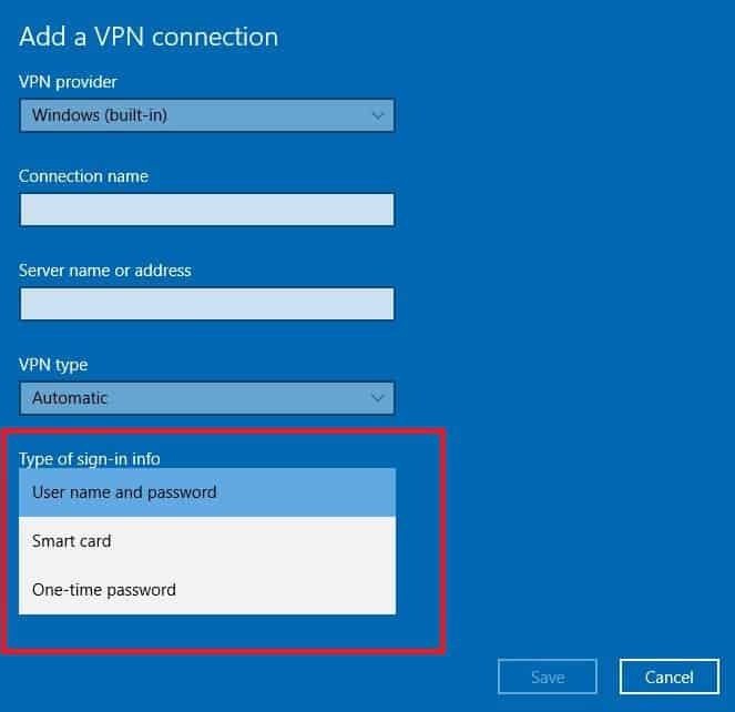 VPN не совместим с Windows 10
