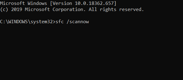 sfc scannow Befehl Windows Update Fehler 0xc190011f