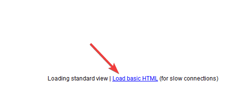 ielādēt pamata HTML nevar izveidot savienojumu ar Gmail