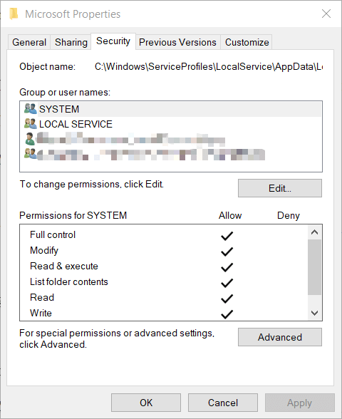 Scheda Sicurezza Errore 0x80090016 su Windows 10