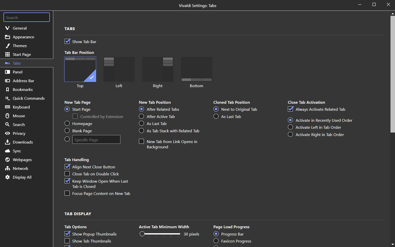 Vivaldi Settings najlepsza konfigurowalna przeglądarka