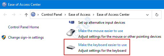 اجعل لوحة المفاتيح أسهل في الاستخدام