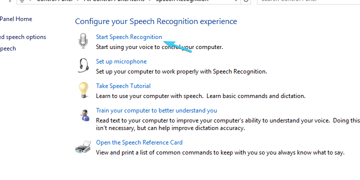 Il controllo vocale del PC Windows 10 inizia a utilizzare il riconoscimento vocale
