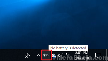 Nobena baterija ni zaznana