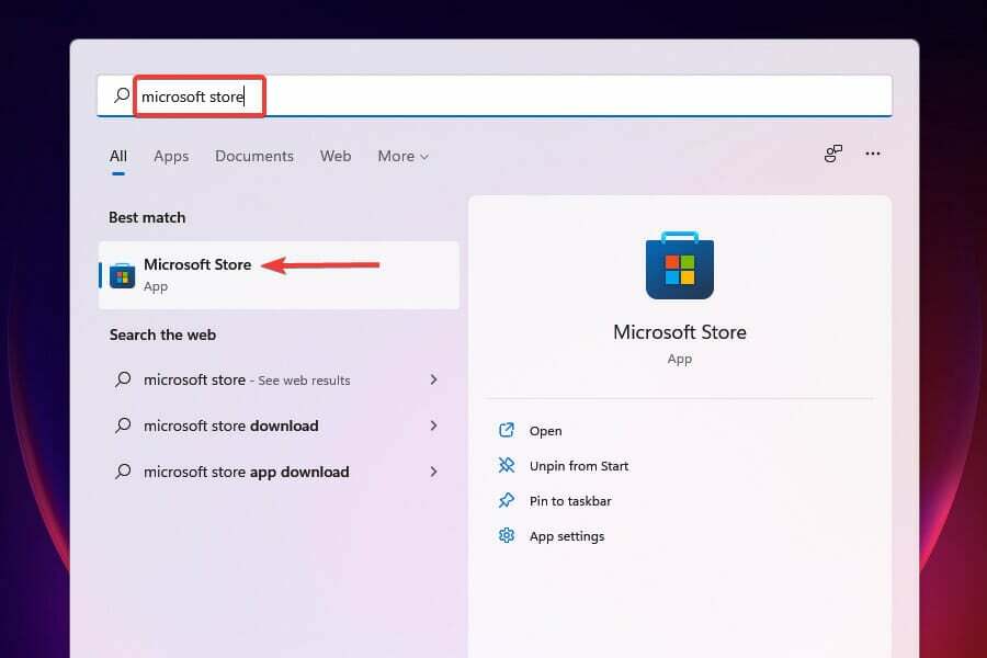 Start Microsoft Store for å oppdatere apper