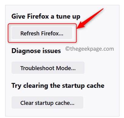 Firefox Min'i Yenile