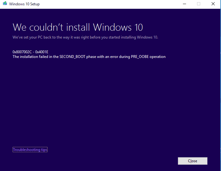 Masalah Windows 10 Build 10547