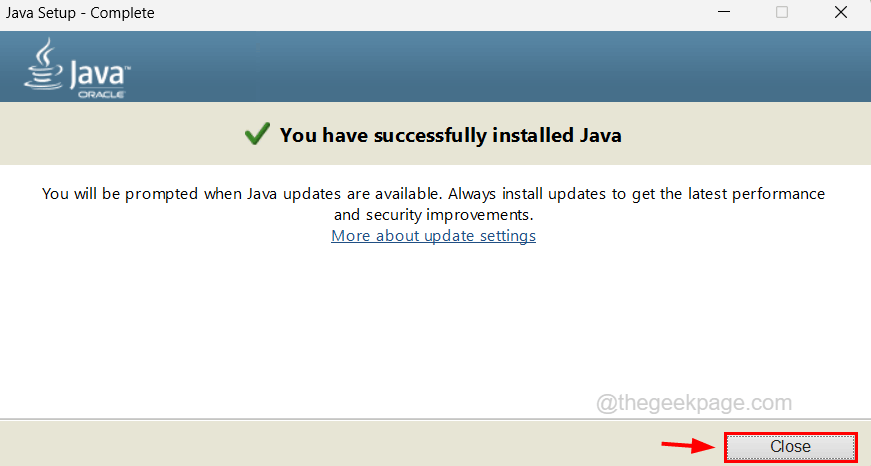 Închideți instalarea Java 11zon