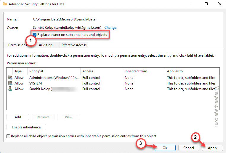 Oprava: Nesprávná oprávnění k problému s adresáři Windows Search