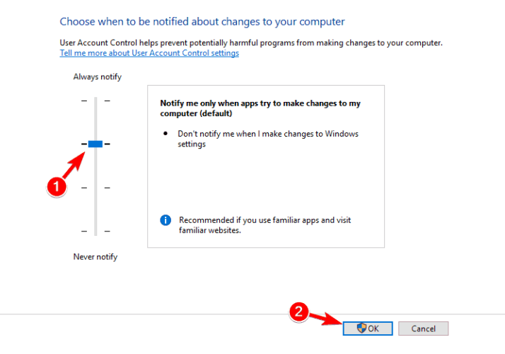 Wählen Sie aus, wann Sie benachrichtigt werden möchten Windows Store Der Server ist gestolpert