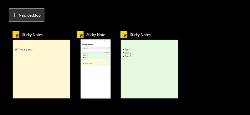 Піктограма Sticky Notes відокремлена на панелі завдань та відкривається в новому вікні