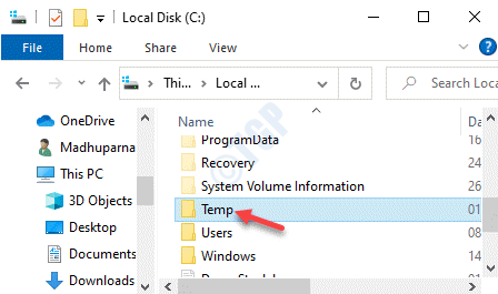 „File Explorer C“ diskas Sukurkite naują aplanko temp