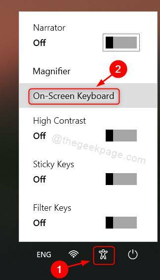 ऑन स्क्रीन कीबोर्ड लॉगिन स्क्रीन से एक्सेस की आसानी Win11 11zon