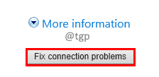 Solucionar el problema de conexión Mín.