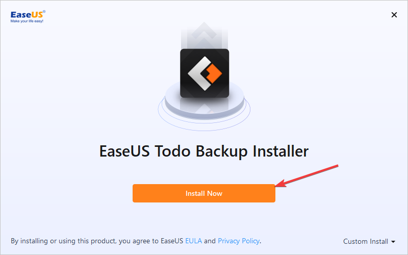 EaseUS Todo Backup Nu installeren