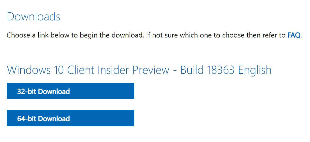 Stáhněte si Windows 10 1909 ISO