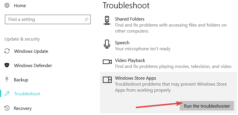 Windows veikala lietotnes problēmu novēršanas rīks