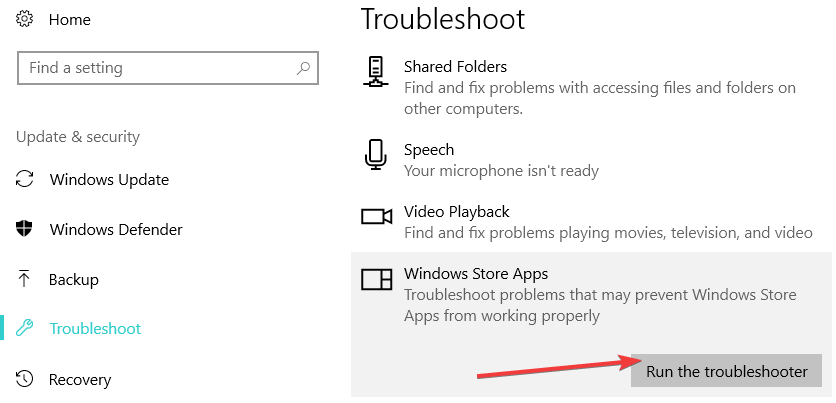 Windows Store-app probleemoplosser