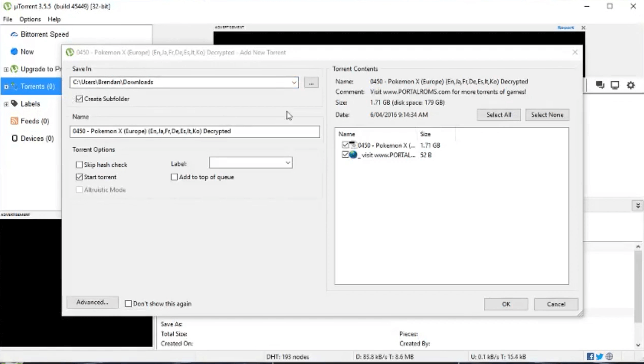 Prozor uTorrent otvara datoteke s bujicom [Windows 10 i Mac]