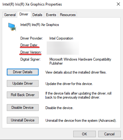 Download del driver di grafica Intel-iris-xe