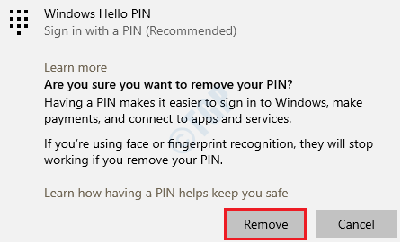 29 Αφαιρέστε το Pin Confirm