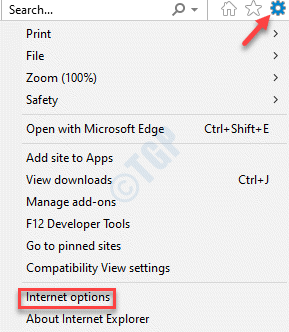 เครื่องมือ Internet Explorer ตัวเลือกอินเทอร์เน็ต
