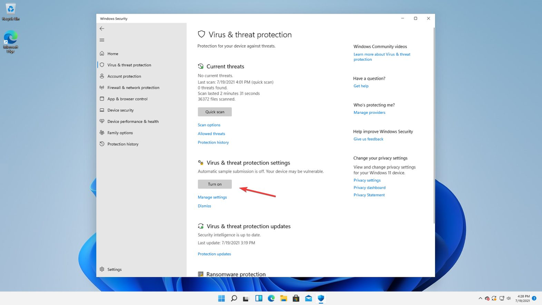 Virenschutz für Windows 11